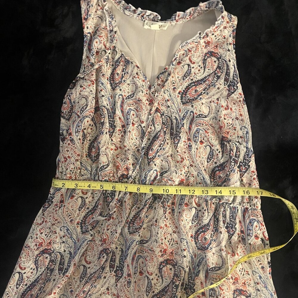 Indigo Rose Paisley Tiered Boho Maxi Dress 2X Plus - Picture 9 of 13